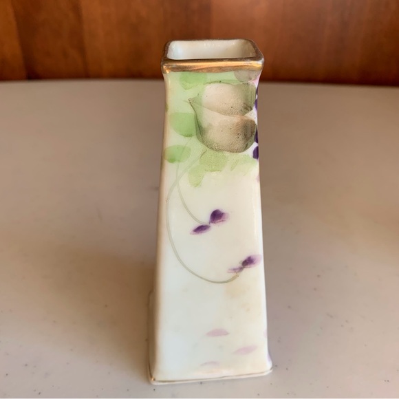 Antique Nippon Hand Painted Dresser Set Hat Pin Holder & Hair Pin Holder - Picture 12 of 14